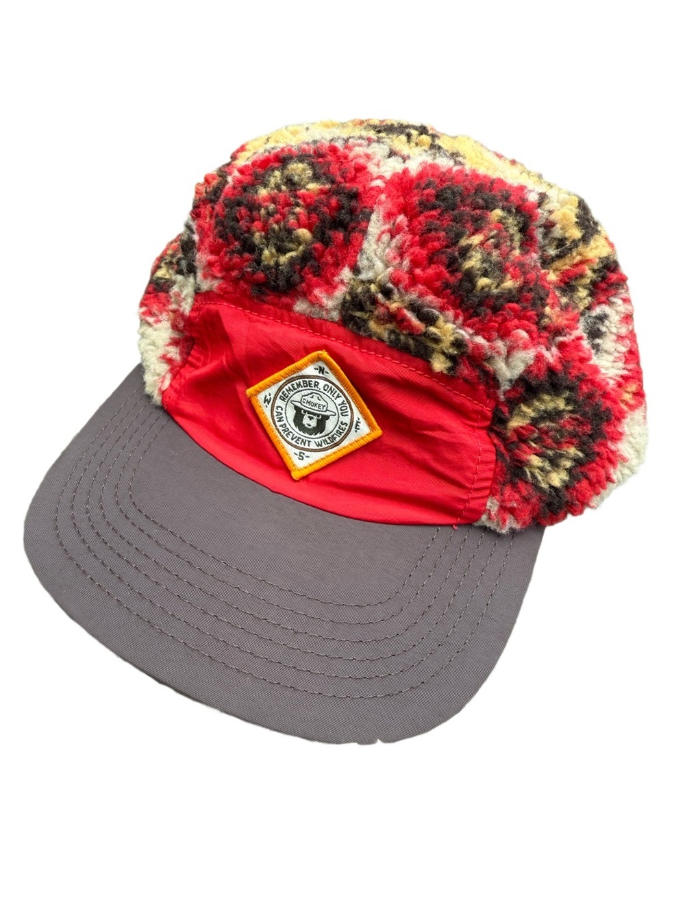 Smokey Bear Sherpa Camp Hat red tan